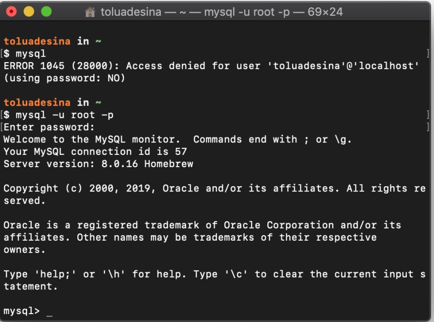 mysql error 1045 (28000): access denied for user 